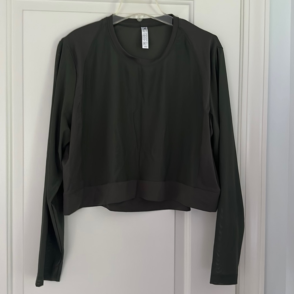 Adidas Sheer Crop Long Sleeve Athletic Shirt